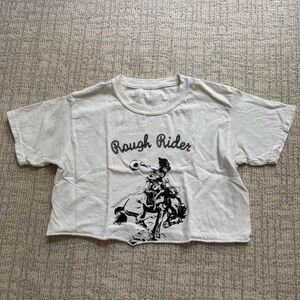 Brandy Melville Rough Rider Cropped Shirt